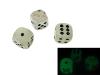 Glow in the dark dice with logo