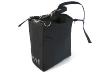 Black canvas bag with print