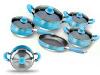 Blue cookware set