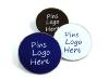 Pins with logo print