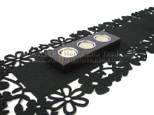 Winter tablecloth with candle holder