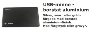 USB-minne - borstat aluminium