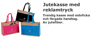 Jutekasse med reklamtryck