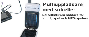 Multiuppladare med solceller