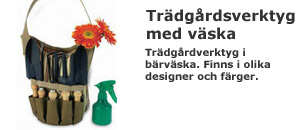 Trädgårdsverktyg med väska