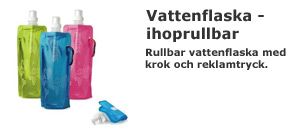 Vattenflaska - ihoprullbar