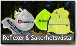 Reflexer & Säkerhetsvästar med tryck