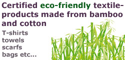 Eco-friendly textile products made from bamboo and cotton