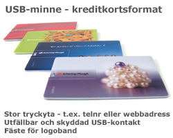 USB-minne kreditkortsformat - stor tryckyta